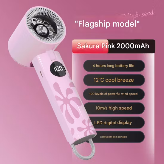 Mini ventiladores de mesa sem fio portáteis recarregáveis ​​de boa qualidade com suporte de telefone